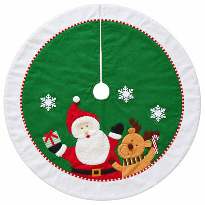 Christmas Tree with Santa & Reindeer Skirt – Ø 107 cm