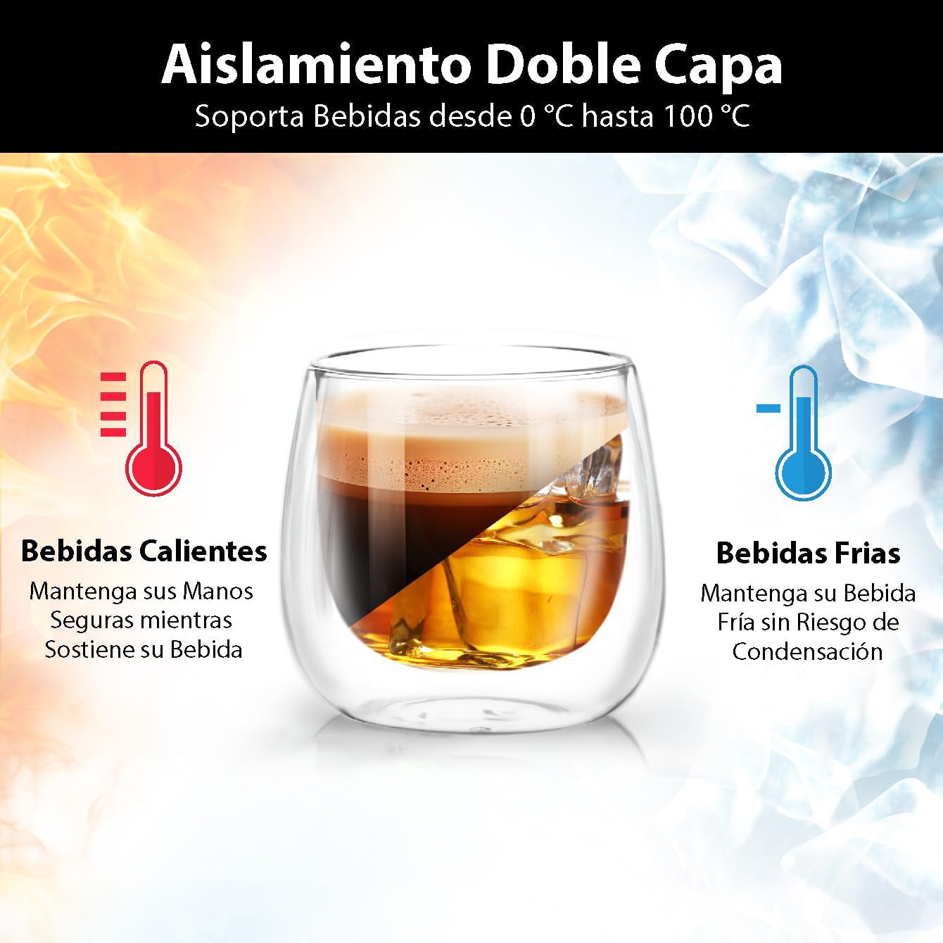80ml 2-Pcs Danny Home Double Walled Espresso Glasses Set