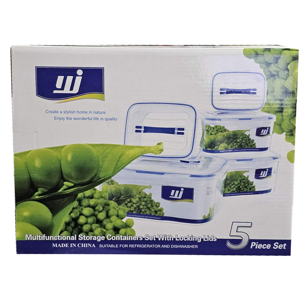 Set of 5 Air Tight Food Storage Containers