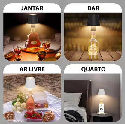 Danny Home Rechargeable Touch Bottle Lamp 3 Color LED