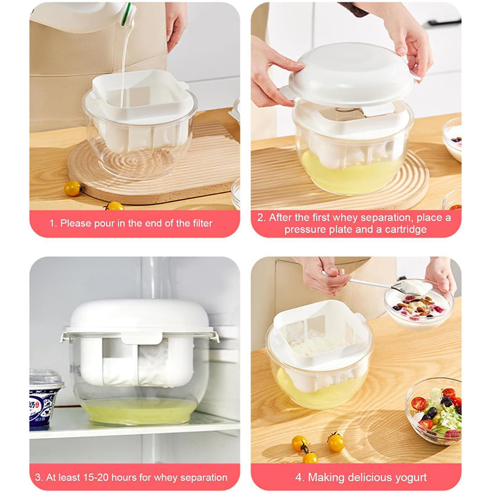 Phoenix Labneh & Greek Yogurt Maker with Fine Mesh Bag and Lid