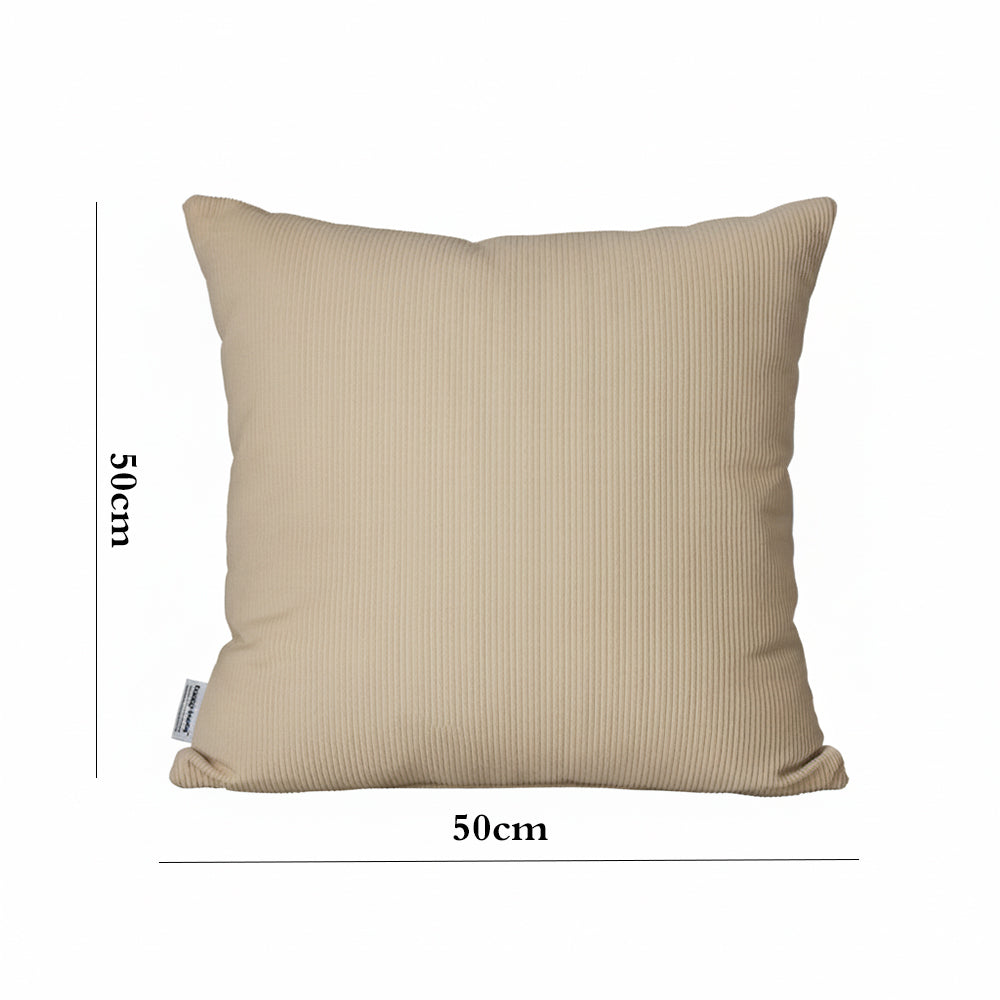 Danny Home Cotton Corduroy Cushion – Beige 50x50cm