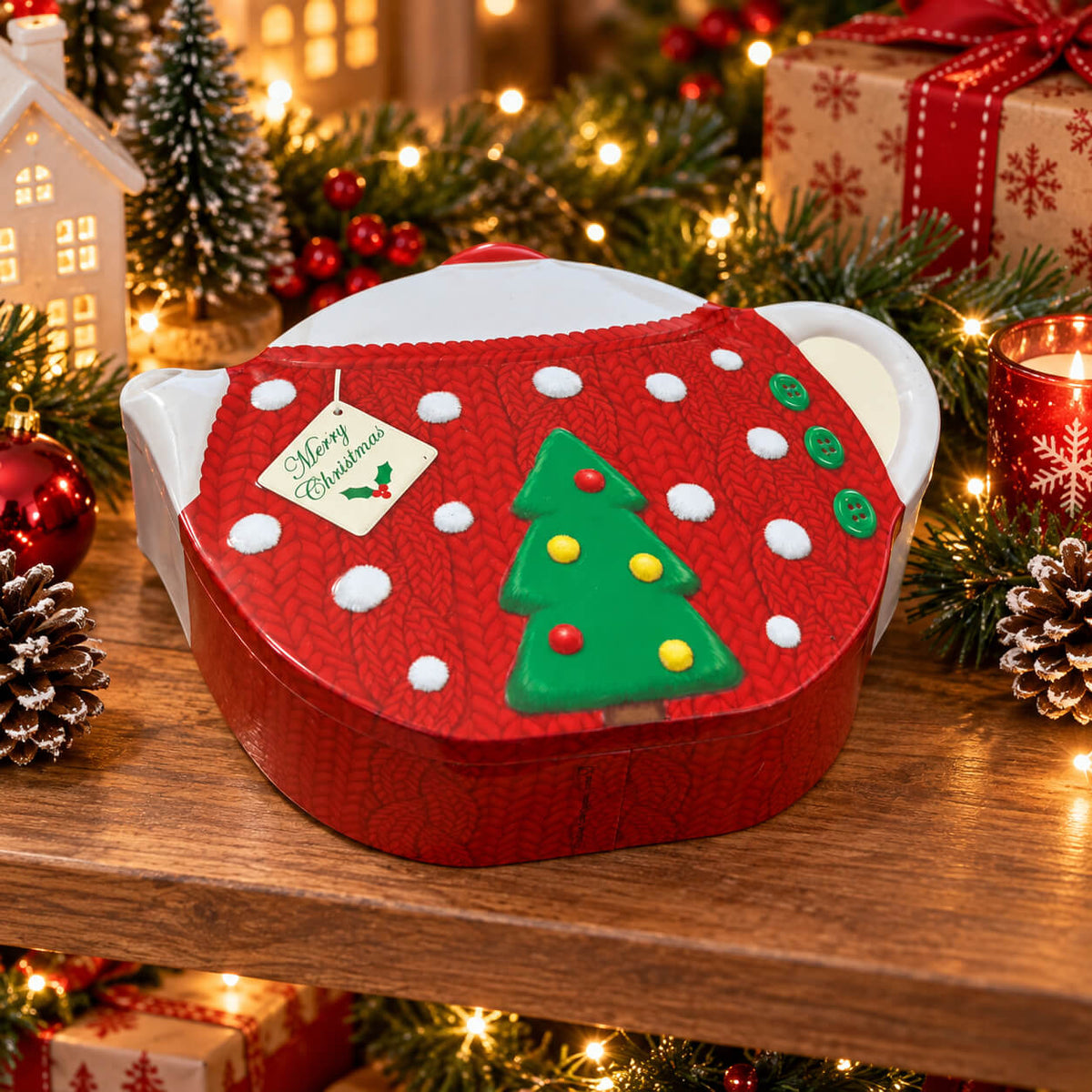 Cucina & Tavola Christmas Decorative Metal Tin