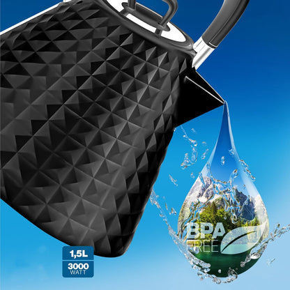 Danny Home Seattle Black Kettle 1.5L