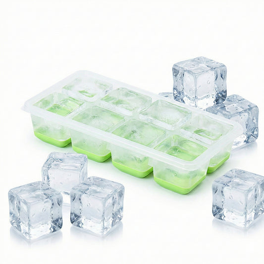Ice Cube Tray with Silicone Bottom (8 Grid) #2248