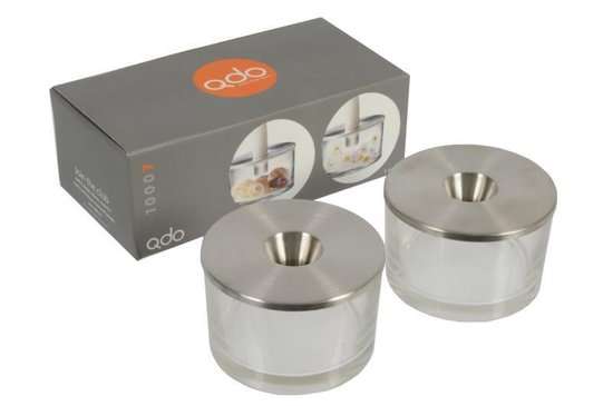 QDO Scandinavian Candlestick Set of 2 – Stainless Steel & Glass Candle Holders