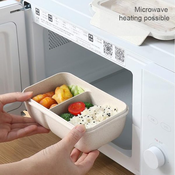1100ml Lunch Box Lunch Box with 2 Divisions (Random Color)