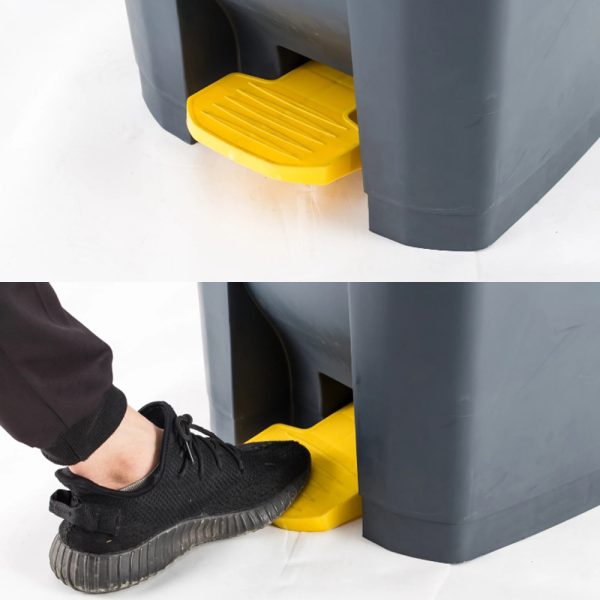 30/50/80-Liter Plastic Foot Pedal Operated Trash Can with Lid
