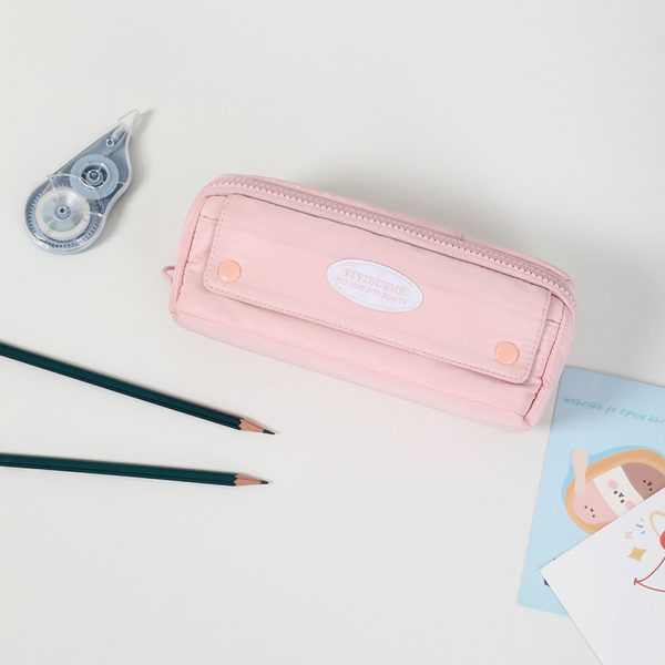 Large Foldable Pencil Case Double Compartments