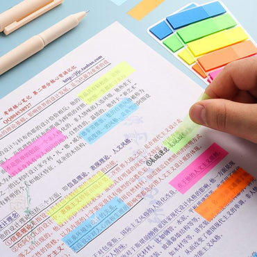 100 Pieces Sticky Notes Flags Text Highlighter 5 Colors