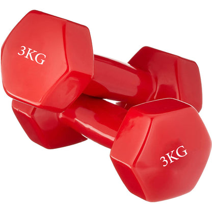 Vinyl Coated Dumbbels Weights for Exercise & Fitness 2-Pieces