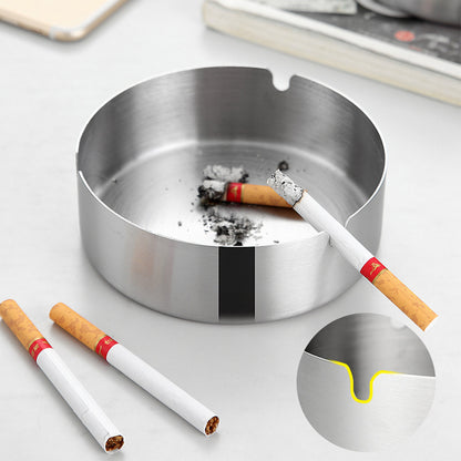 Stainless Steel Cigarette Ashtray Silver – 8cm HY079-8