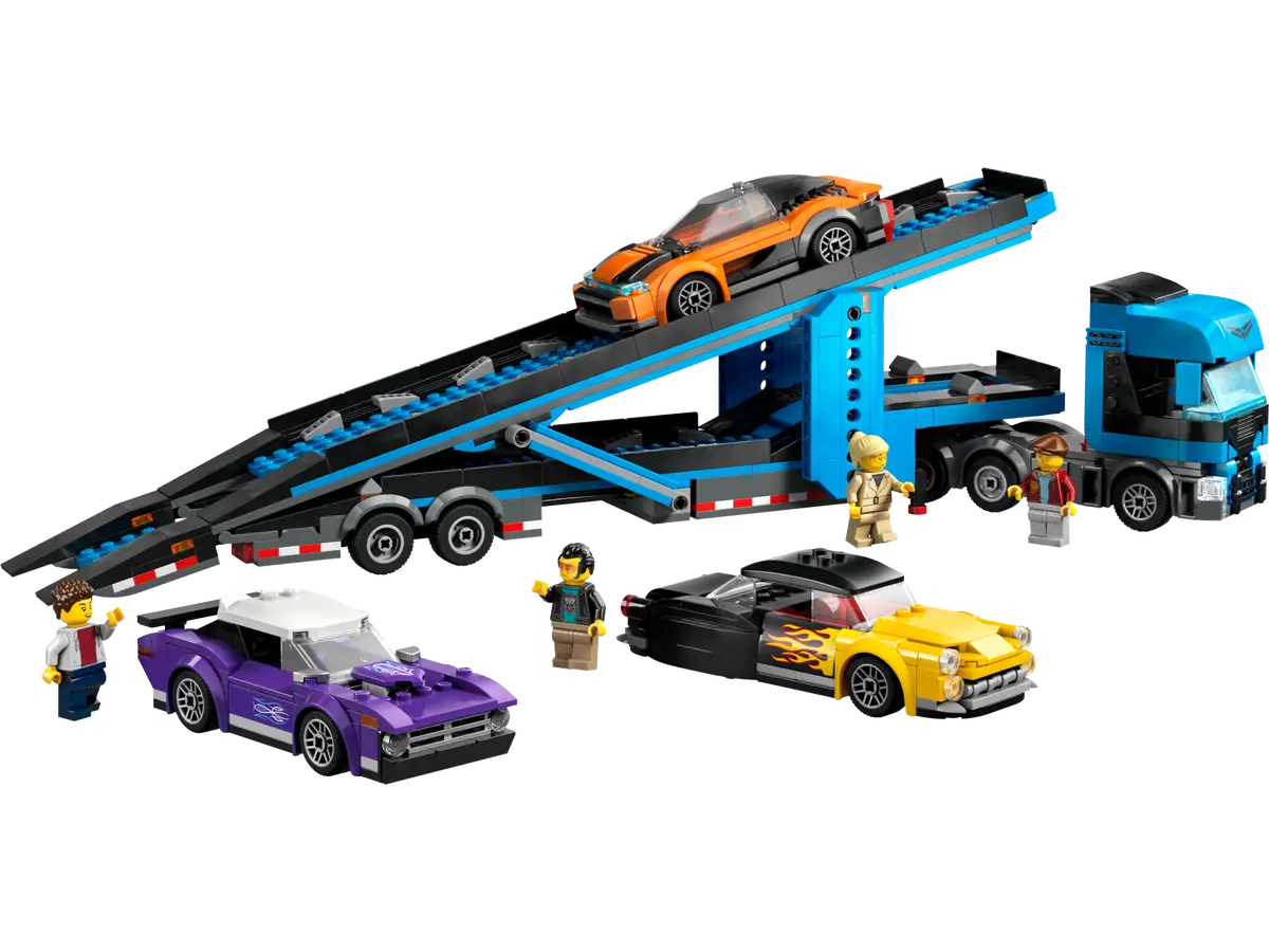 Lego Car Transporter  Truck With  sports Cars (60408)