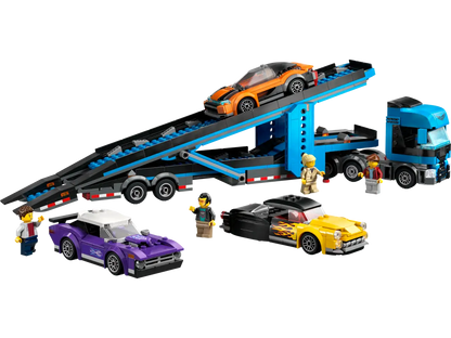 Lego Car Transporter  Truck With  sports Cars (60408)