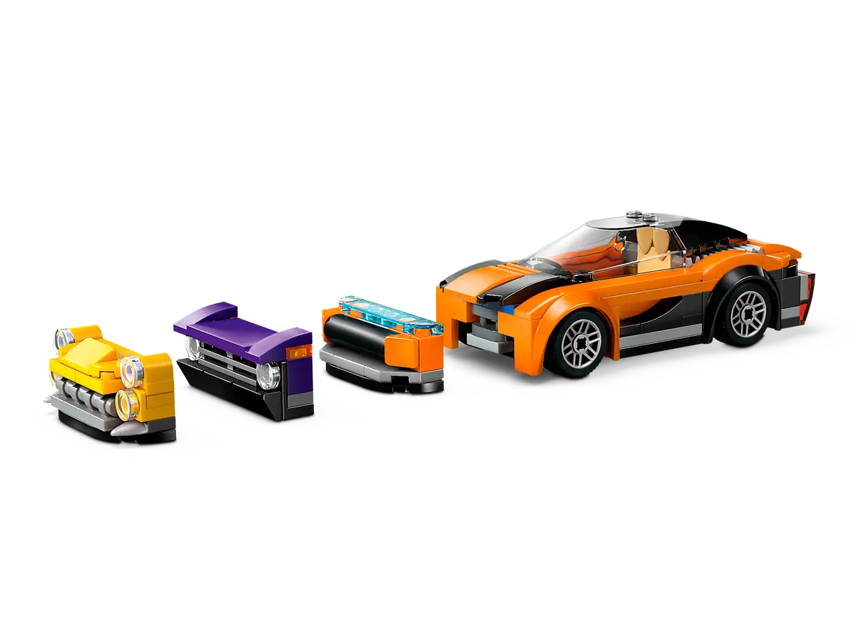 Lego Car Transporter  Truck With  sports Cars (60408)