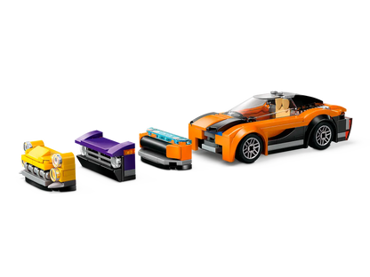 Lego Car Transporter  Truck With  sports Cars (60408)