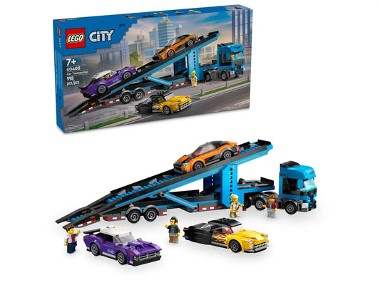 Lego Car Transporter  Truck With  sports Cars (60408)