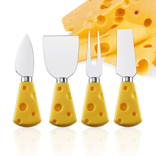 Cool Gift, 4 Pieces Set Cheese Knives, Cheese Shape Hand
