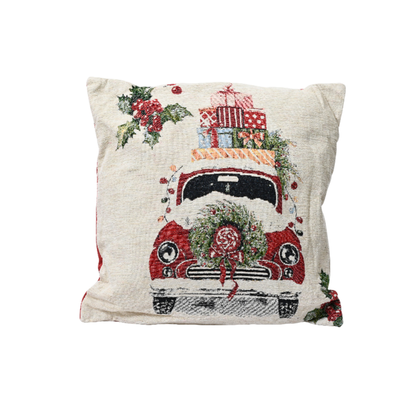 Cushion polyester cotton printed  L.43cm x W.43cm x H.2.5cm (KAEMINGK)