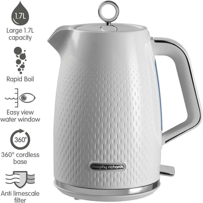 Verve Jug Kettle - White -1.7L by Morphy Richards
