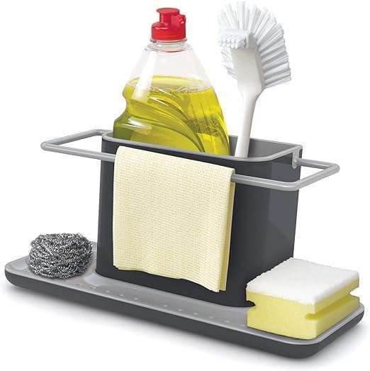 Joseph Joseph Caddy Kitchen Sink Area Organiser with Sponge Holder and Cloth Hanger