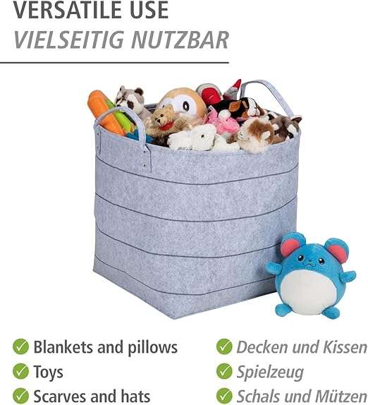 Felt storage basket Mod. Nella Grey, XL By Wenko.de