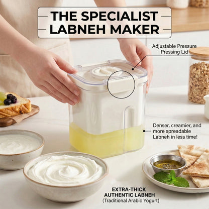 Labneh & Greek Yogurt Maker with Fine Mesh Bag and Lid