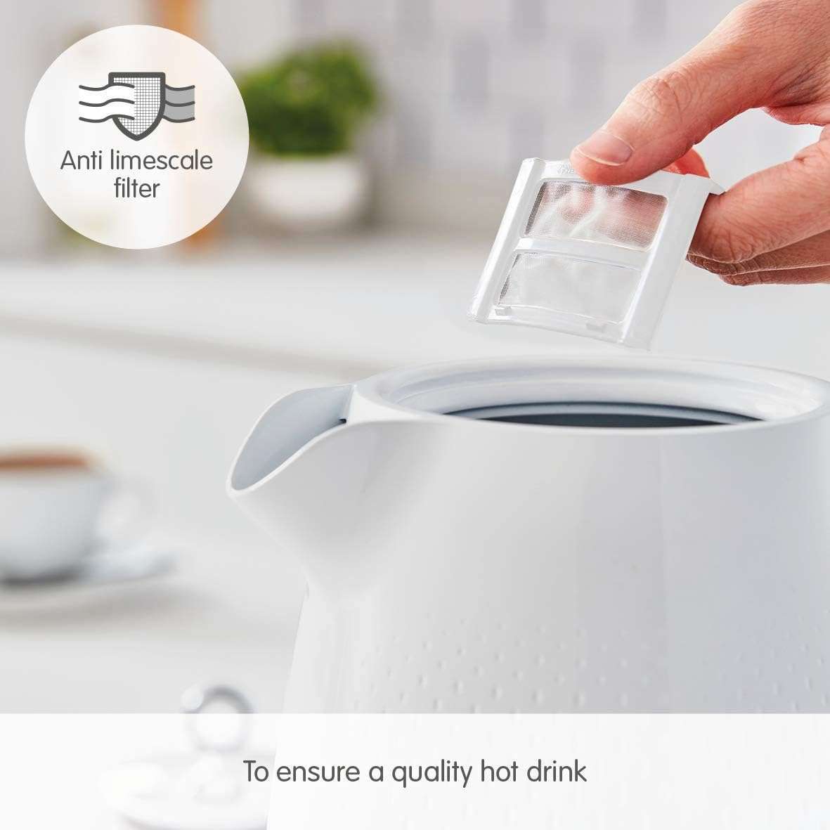 Verve Jug Kettle - White -1.7L by Morphy Richards