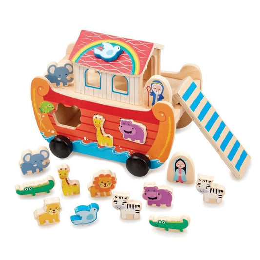 ELC Wooden Noah's Ark Inlay Toy Mold Puzzle