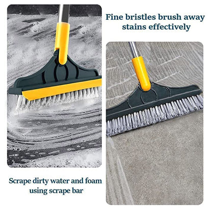 2 in 1 Floor Scrub Brush with Squeegee