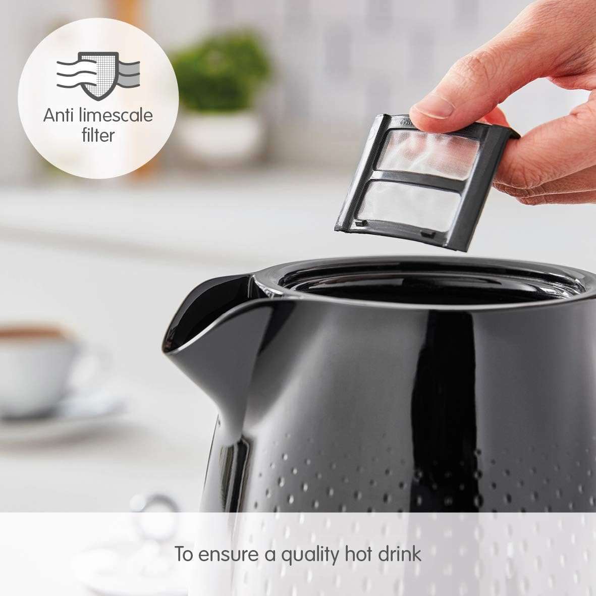 Verve Jug Kettle - Black -1.7L by Morphy Richards