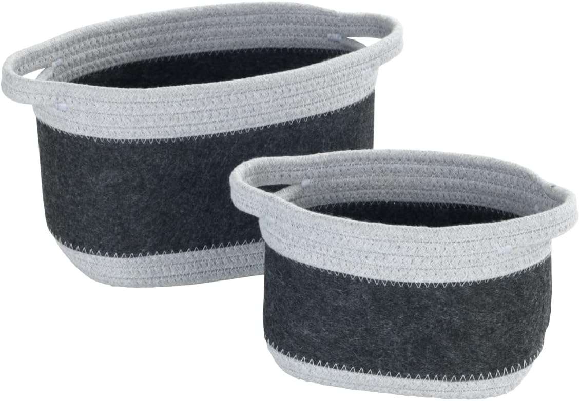 Felt basket Bea dark grey S. By Wenko.de