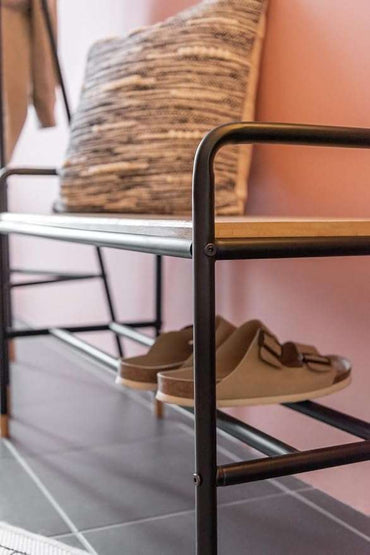 Loft Rack with shelf for shoes by Wenko