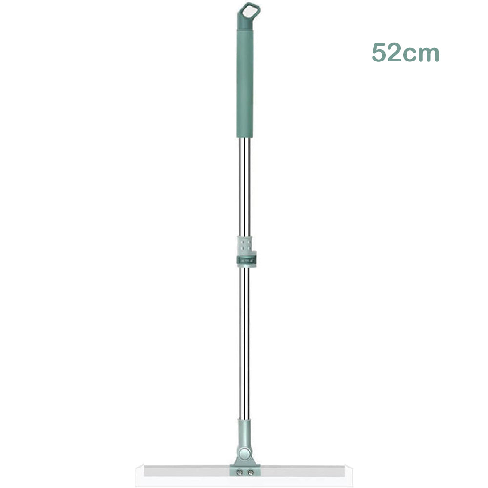 Silicone 3-in-1 Adjustable Indoor Broom Sweeper 180 Degree Rotatable Floor Wiper 52-cm