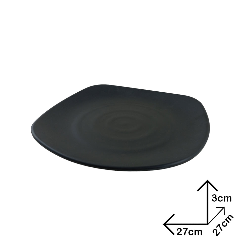 Dinner Plate Black Melamine Dinnerware