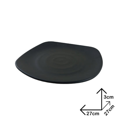 Dinner Plate Black Melamine Dinnerware