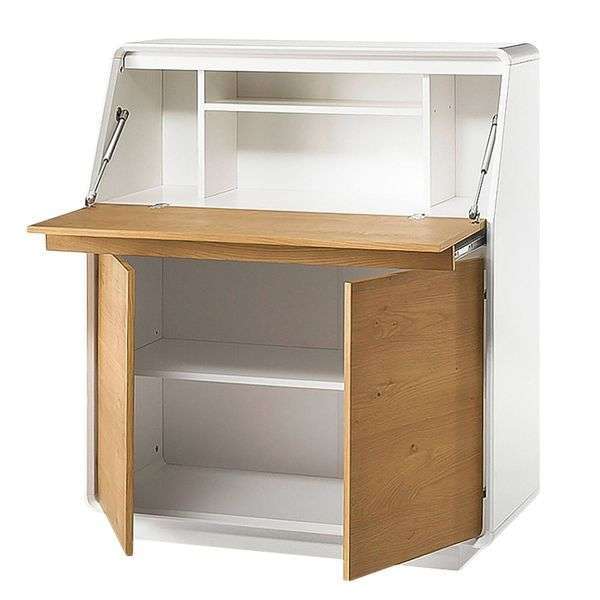 Home24 Morteens Modern Desk – Scandinavian Design with Solid Wood Accents
