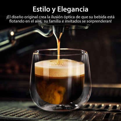 80ml 2-Pcs Danny Home Double Walled Espresso Glasses Set