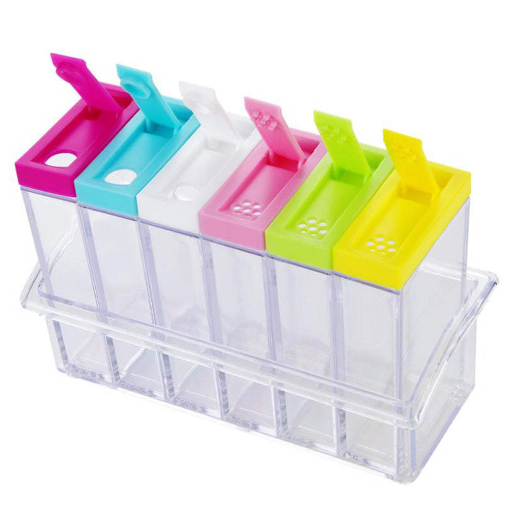 Transparent Plastic Seasoning Six-piece Set