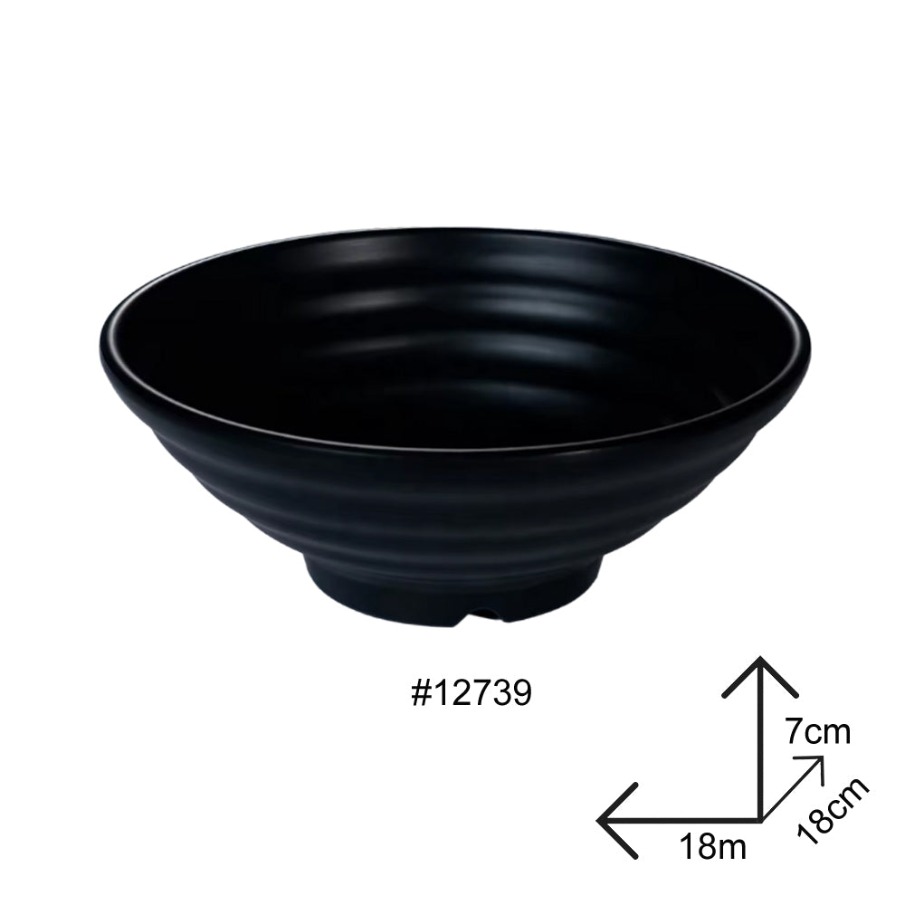 Cone Bowl Black Melamine Dinnerware