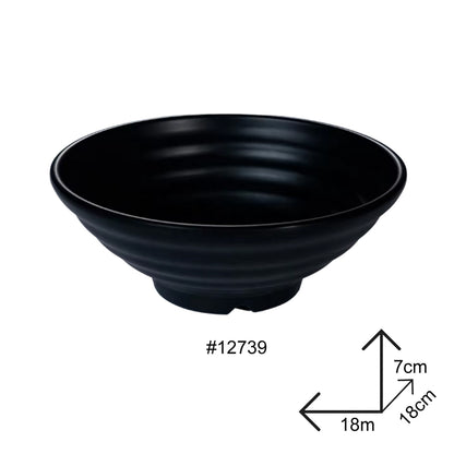 Cone Bowl Black Melamine Dinnerware