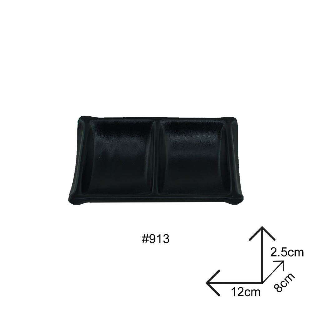 Sauce Dip Plate Black Melamine Dinnerware