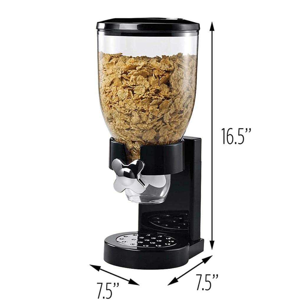 Single Cereal & Dry Food Dispenser Black