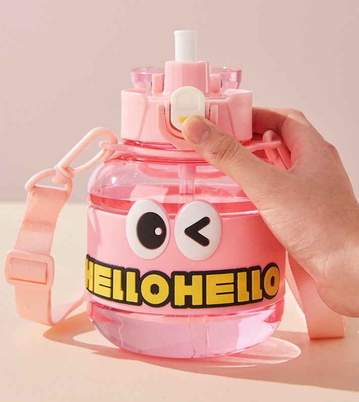 860ml Insulated Water Bottles with Straw, Adjustable Strap