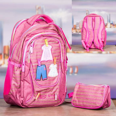 Glossy Bird, School bag Set Of 2 Pcs #87116