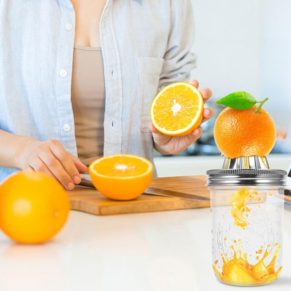 Danny Home Stainless Steel Manual Citrus Juicer With Glass Jar 300ml