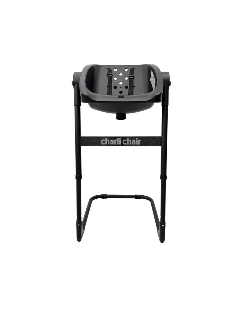 CharliChair 2-in-1 Baby Bath Chair - Black With Cushion