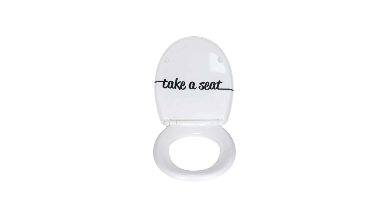 Wenko  Close Duroplast WC Seat with Modern Typography Design