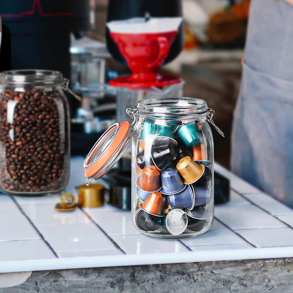 Danny Home 3-Pieces StoreIt Jars with Clip-Top Lid Set