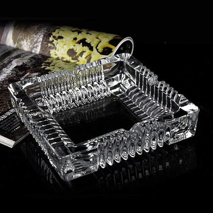 DELI Clear Glass Ashtray Diameter 10.5-cm